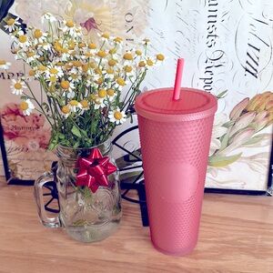 💥LAST ONE💥Starbucks Pink Lemonade Venti 24oz. Jelly Soft Touch Studded Tumbler
